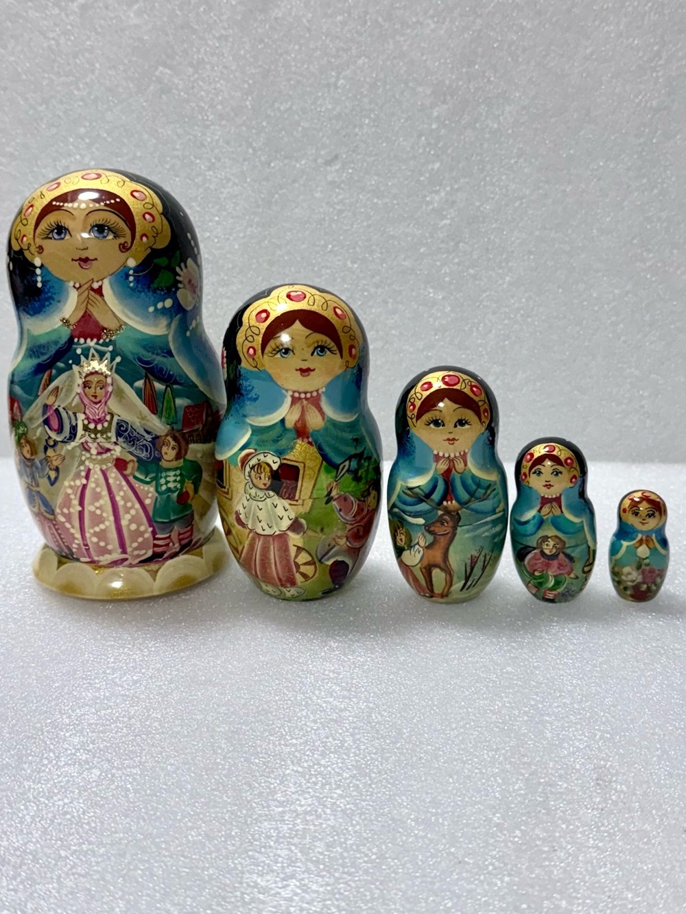 Vintage Russian Wooden Nesting Doll